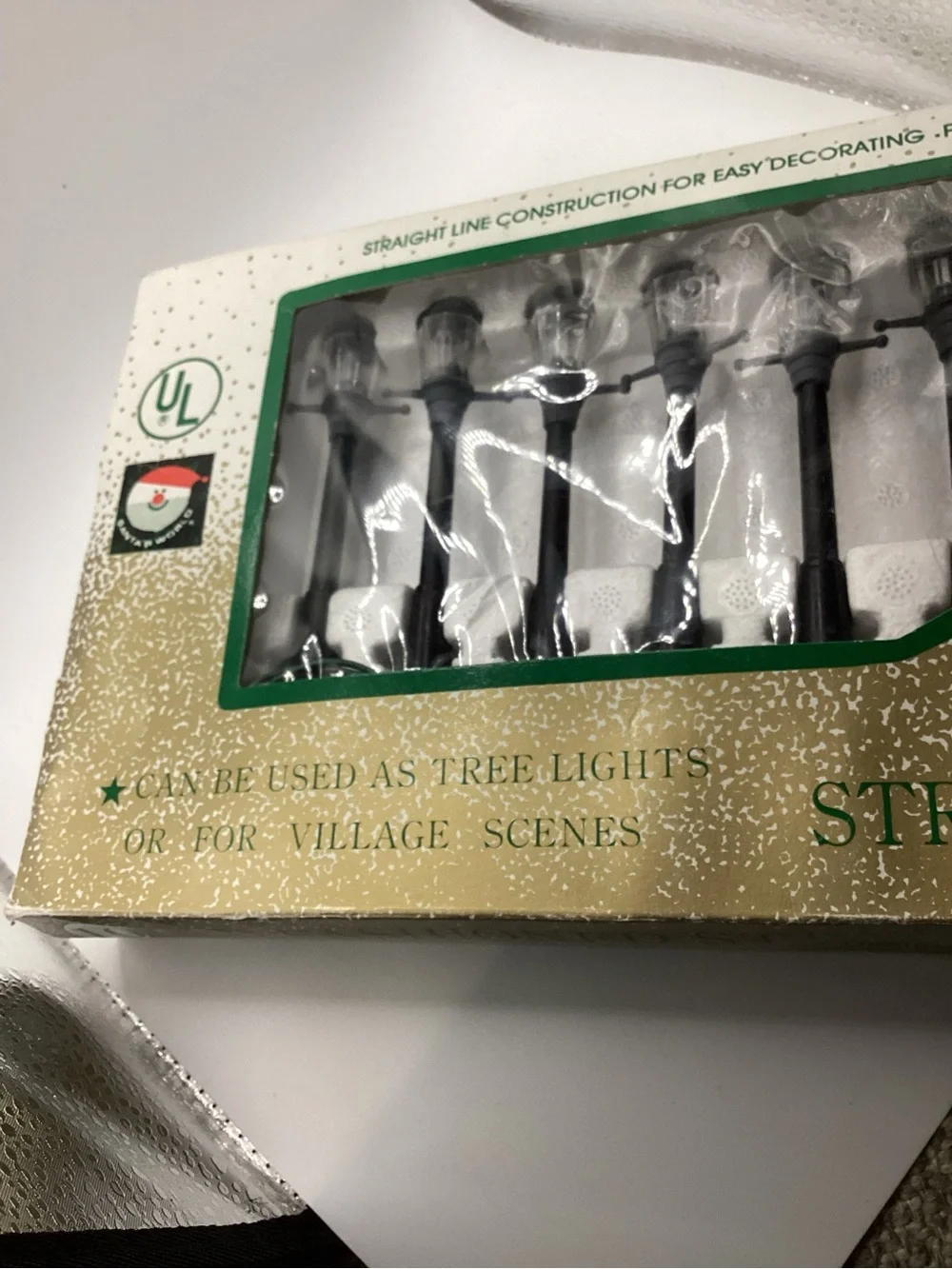 Kurt Adler Black Old Fashioned Streetlamp String Lights (10)